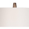 Possini Euro Design Modern Table Lamp with White Marble Riser 32 1/2" Tall Sculptural Champagne Gold Off-White Drum Shade for Bedroom Living - image 2 of 4