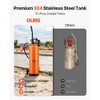VEVOR Industrial Concrete Sprayer with Wheeled Cart, 5 Gallon Stainless Steel Sprayer, Heavy Duty Tri-Poxy Pump Sprayers, 20.5''Wand, Orange - 3 of 4