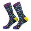Crazy Dog T-Shirts Women's Im So Excited Im So Scared Socks Funny Thrilled Panicking Footwear - 2 of 4