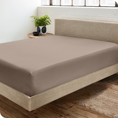 400 Thread Count Organic Cotton Sateen Fitted Sheet by Bare Home