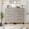 Acekool 5-Drawer Tall Dresser, 50" Vertical Wooden Chest with Detachable Legs and Spacious Storage for Bedroom, Living Room, Hallway, Entryway,Gray - 3 of 4