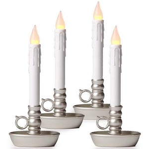 Plow & Hearth - 4-Pack Battery-Operated Single Window LED Window Candles - 1 of 3