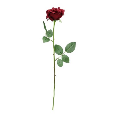 Allstate Floral 23" Burgundy Long Stem Artificial Blooming Rose Pick