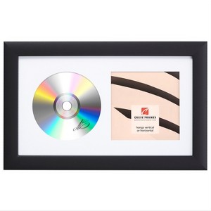 7x12 CD Picture Frame, Black - Official Collector Style CD1WB3, 1 Inch MDF with Glass, Wall Display for Signed CDs, Photos, Inserts, and Jackets - 1 of 3