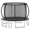 NAYSAYE Trampoline 12FT Pumpkin Shaped with Safety Net and 5 Support Poles for Outdoor Fun, Black, 144.00"*102.00"*116.18" - 2 of 4
