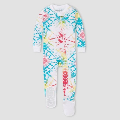 Burt's Bees Baby® Baby Girls' Diamond Organic Cotton Snug Fit Footed Pajama - White 12M