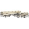 vidaXL 10 Piece Patio Garden Lounge Set with Cushions - Versatile and Comfortable Outdoor Furniture Set - 3 of 4