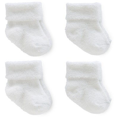 Baby 4pk Chenille Socks - Just One You® made by carter's White 3-12M