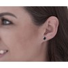 Pompeii3 2 1/2ct Black Diamond Studs Womens Earrings 14K White Gold - 4 of 4