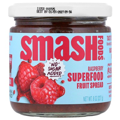 Smash Foods, Superfood Fruit Spread, Raspberry , 8 oz