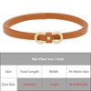 INSPIRE CHIC Women's Skinny Extra 8-Shaped Golden Buckle Holeless Waist Belts - 4 of 4