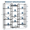 Coolmee Triple Column 5 Tier Industrial Bookshelf, Bookcase with 14 Display Shelves, Modern Wide Large Book Shelf Book Case for Living Room, Home - 2 of 4