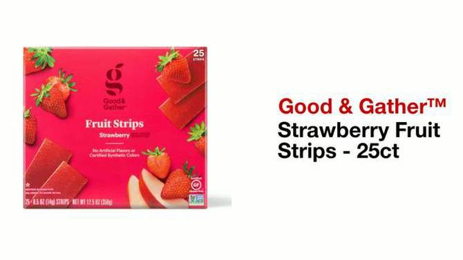 Strawberry Fruit Strips - 25ct/12.5oz - Good &#38; Gather&#8482;, 2 of 8, play video