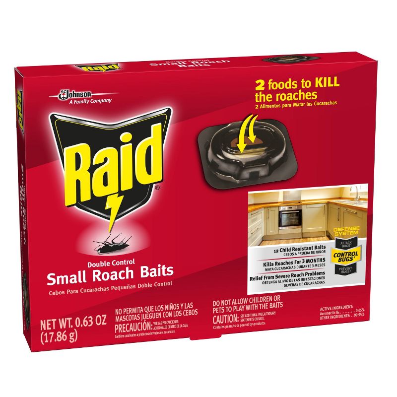 Raid Small Roach Baits Double Control - 12ct, 6 of 10