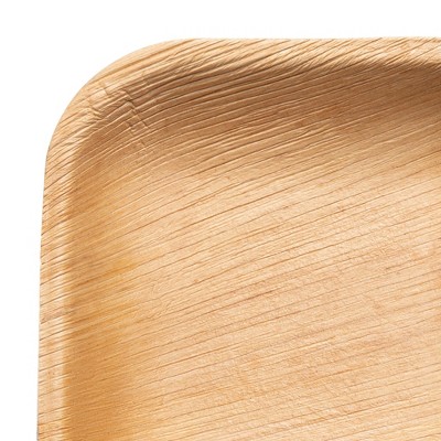 Smarty Had A Party 5" Square Palm Leaf Eco Friendly Pastry Plates - 100 pcs