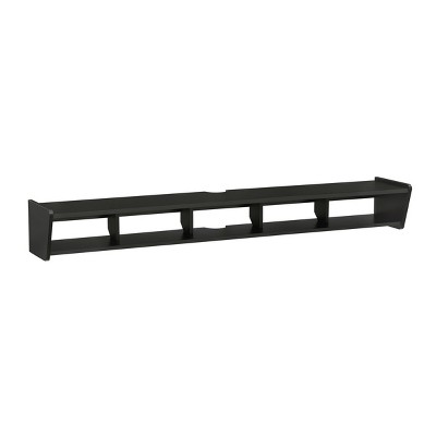 GlasFlength TV Stands and Consoles TV Console Table TV Center TV Stand with Open Storage Shelves for Living Room, Black, 65.13"*11"*8.25"