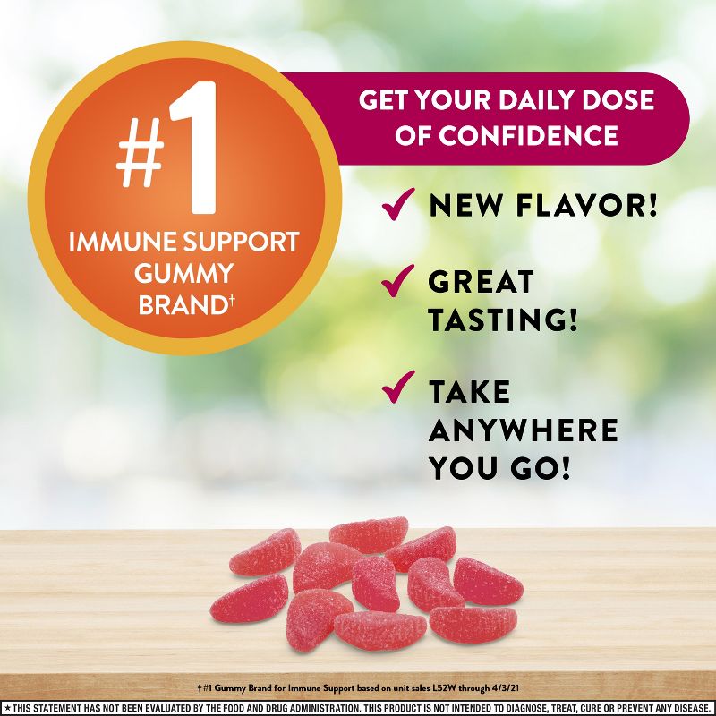 Airborne Vitamin C Immune Support Gummy - Pomegranate &#38; Berry - 63ct, 4 of 10