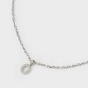 Sterling Silver Small Polished Initial Pendant Necklace - A New Day™ Silver - 4 of 4