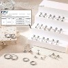 Surgical Steel Earring Set: 14K Gold Plated Flat Back Studs & Hoops for Sensitive Ears - 3 of 4