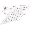 Kumasinova 8" Square Rain Shower Head,Utra Thin 304 Stainless Steel Wall-Mounted Showerhead with Self-Clean Nozzles,2.5GPM - 3 of 4