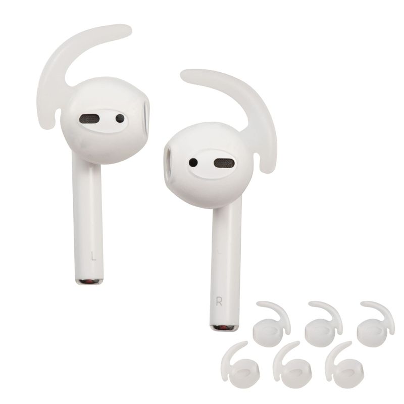 Insten 3 Pairs Ear Hooks Compatible with AirPods 1 & 2 Earbuds, Anti-Lost EarHooks Accessories, Comfortable Soft Silicone Covers, with Storage Box (Not Fit in Charging Case), 2 of 10