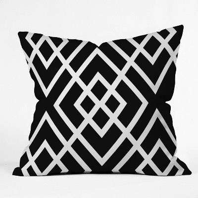 16"x16" Three Of The Possessed Inbetween Throw Pillow Black/White - Deny Designs