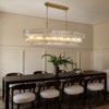 CityFurn 8-Light Brass Rectangle Chandelier With Clear Glass - 4 of 4