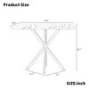 Hooseng Rectangular Dining Table Set, Modern Dining Table Set with Four Velvet Chairs and Faux Marble Table Top for Dining Room or Living Room - 4 of 4