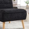 Sapphtopaz 1pc Chenille Accent Chair Upholstered Sofa Lounge Chair Reading Chair, Living Room Chair Comfy Chair Armless Chair for Living Room - 3 of 4