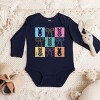 The Juniper Shop Checkered Bunny Coquette Distressed Long Sleeve Bodysuit - 3 of 4
