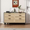 XIYUYEU Rattan Dresser for Bedroom with Metal Handles,Modren Freestanding Chest of Drawers for Bedroom - 2 of 4