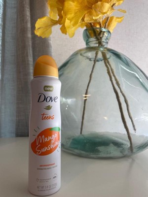 Dove Beauty Teens Mango Sunshine 48 Hour Antiperspirant & Deodorant Spray -  3.8oz : Target