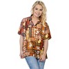 LA LEELA Button Down Shirt Floral Summer Beach Party Colorful Shirt Hawaiian Blouse Short Sleeve Vacation Dress Tee Shirts - 4 of 4