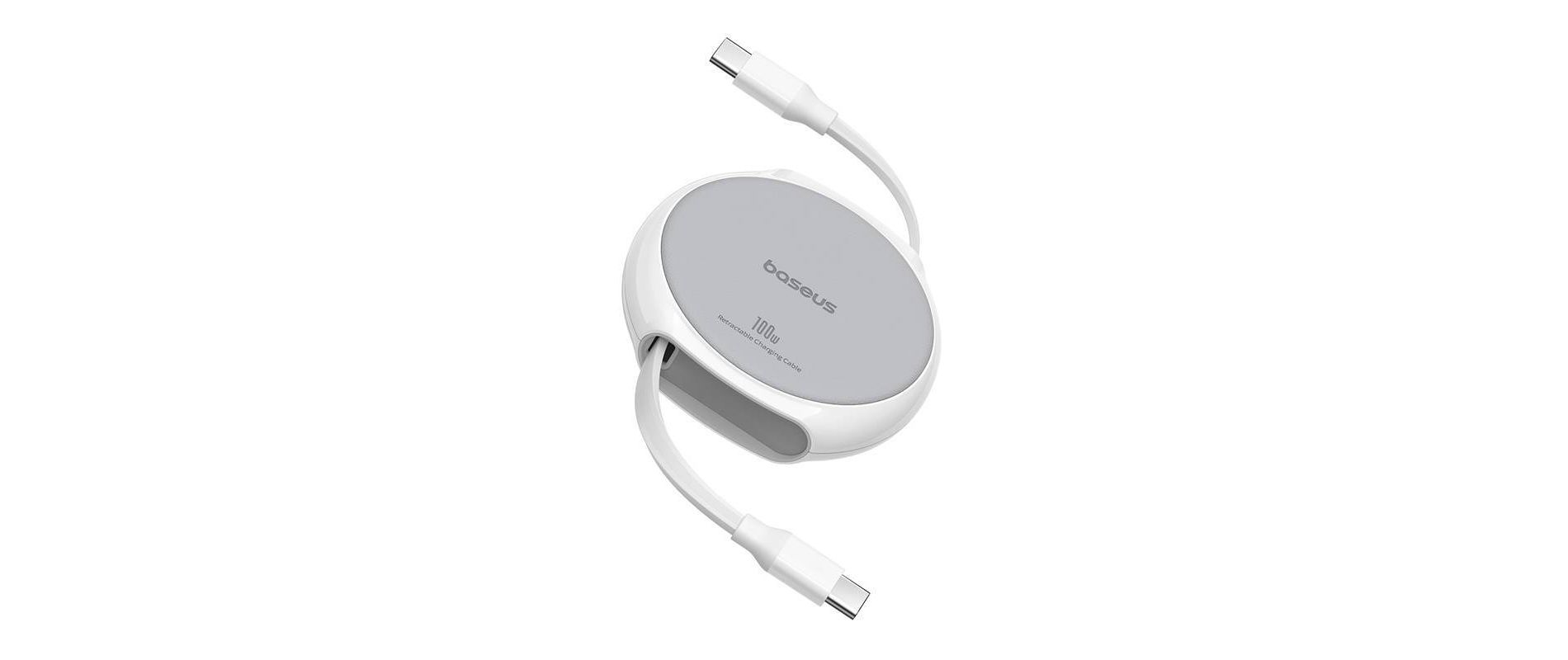 Baseus Pathfinder Series Free2Draw 3' 100W USB-C to USB-C Fast Charging Data Cable - Moon White