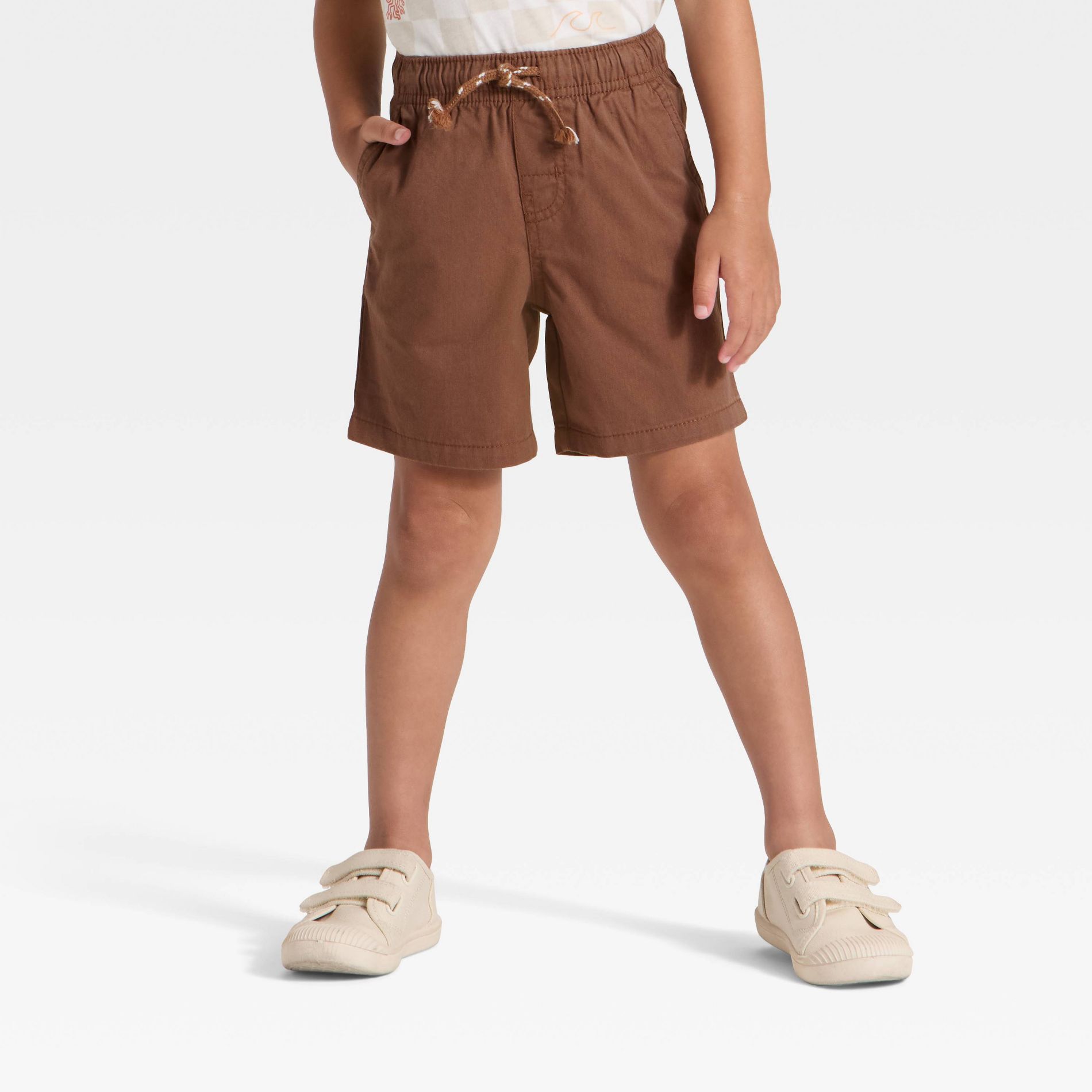 Toddler Boys' Pull-On Woven Shorts - Cat & Jack™ Brown