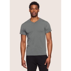 RBX Active Men's Ultra Soft V-Neck Undershirts 2-Pack, Moisture Wicking Short Sleeve T-Shirts with Four-Way Stretch - 1 of 3