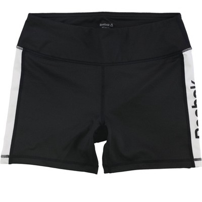 Reebok Womens Marker Athletic Compression Shorts, Black, Small