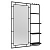 Okak 30X44IN Modern Bathroom Mirror with Multi-functional Shelf, Large Vanity Mirror, Hanging Mirror for Bathroom, Living Room, Bedroom, Black - 4 of 4