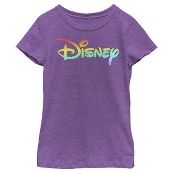 Girl's Disney Rainbow Logo T-Shirt