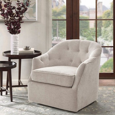 CAVINAS Polyester Accent Chair with High Button Tufted Wing Back and Birch Legs,Upholstered Living Room Chairs,Reading Chairs for Living Room