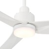 Casa Vieja 60" Sailplane Modern Indoor Outdoor Ceiling Fan 3 Blade LED Light Remote Control Matte White Finish Bedroom Patio Living Room Damp Rated - 3 of 4