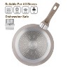 Lorren Home Trends 8" Ceramic Coated Fry Pan, Heat-resistent Handle, PFOA Free, Easy to Clean, Induction Compatible, Beige - 4 of 4