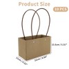 Unique Bargains Square Floral Bouquet Bag with Handle for Birthday Wedding Christmas Yellowish Brown 10 Pcs - 2 of 4