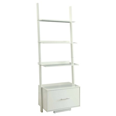 target white ladder bookshelf