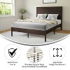 Taylor & Logan Full Amara Wooden Platform Bed with Headboard: Sturdy Slatted Base, No Box Spring Needed - 2 of 4