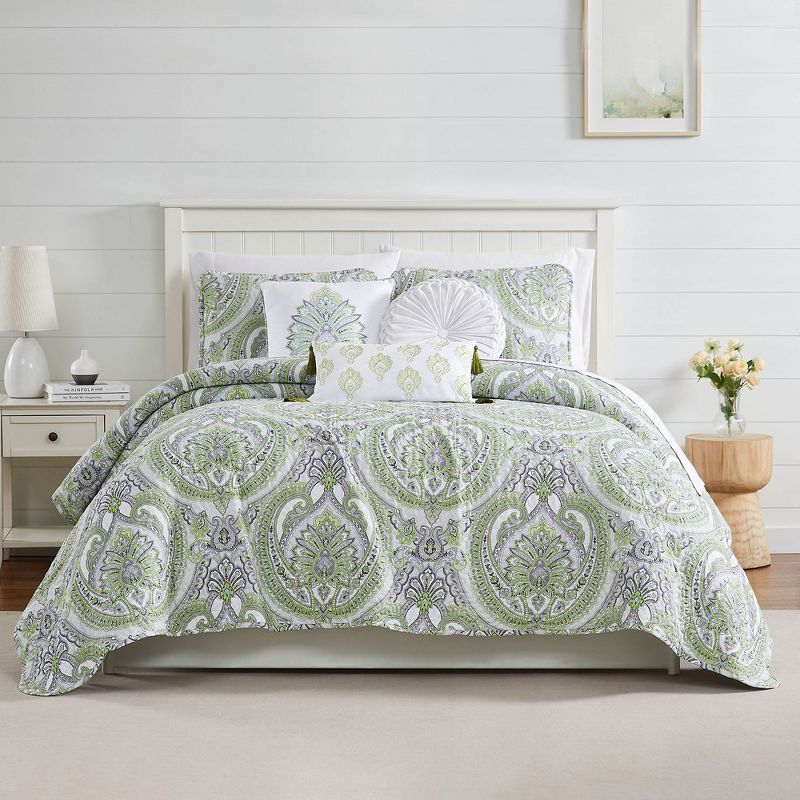 Southshore Fine Living Pure Melody Oversized 6-Piece Quilt Bedding Set with coordinating shams, 1 of 7