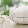 PiccoCasa Buffalo Sofa Decor Check Plaid with Pompoms Throw Pillow Covers - 4 of 4