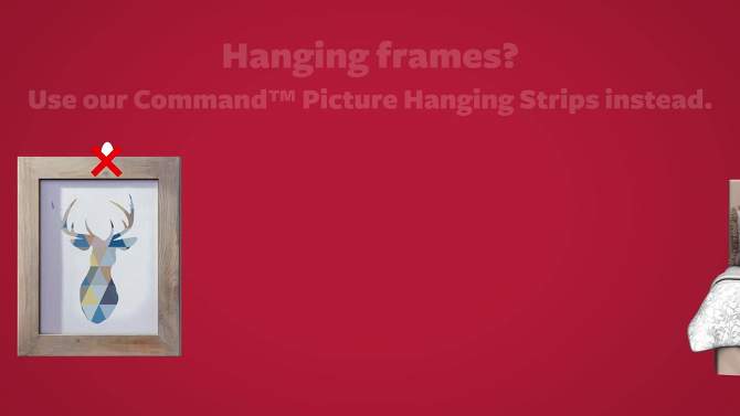 Command 24 Strips Small Sized Poster Strips Decorative Hooks White, 6 of 10, play video
