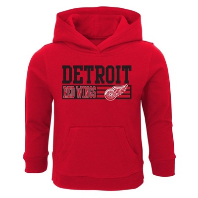 NHL Detroit Red Wings Boys' Poly Core Hooded Sweatshirt