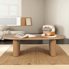 Mshliw 51'' Tapered Coffee Table with Rounded Edges and Thick Vertical Legs, Dining Table, Rectangular MDF Table for Living Room or Lounge - 4 of 4